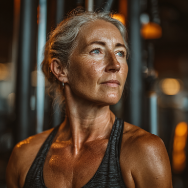 Активні люди старшого віку займаються фітнесом