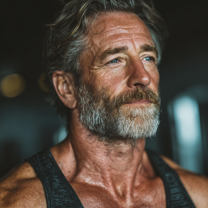 Люди похилого віку займаються йогою на природі